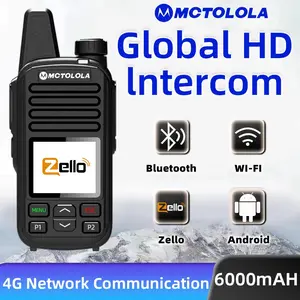 The new Zello Android system supports 2G, 4G, WiFi, Bluetooth functions, wireless remote control walkie talkies with global coverage, unlimited distance communication, two-way walkie talkies suitable for outdoor exploration, fleet travel, security patrols