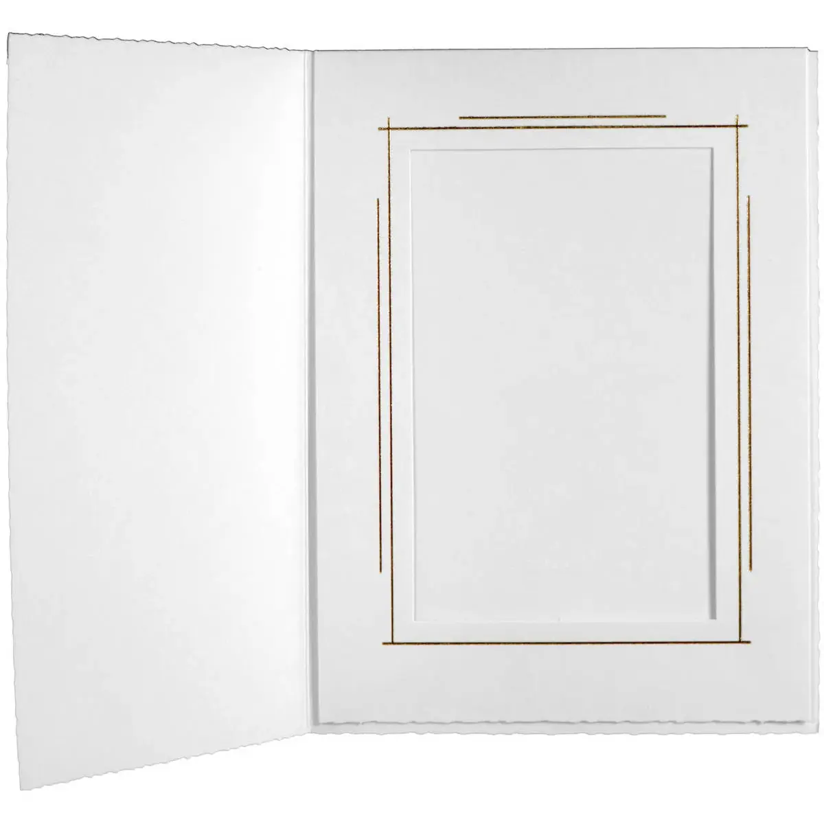 Tapati Whitehouse Folder Frame for Baby & Maternity Room Decor, 5x7" Vertical Photo Fit, White/Gold, 25-Pack