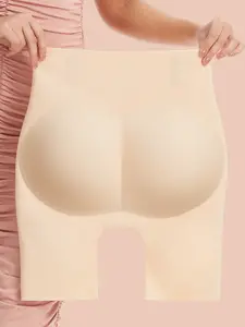 JUQDNX Seamless Shapewear Shorts for Women High Waist Tummy Control Butt Lifting Hip Enhancer Padded Body Shaper Invisible Push Up Buttocks Womenswear Minimalist