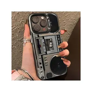 Retro Cassette Player Design Phone Case Made Of PC Material Shockproof Beautiful Cute Compatible With IPhone 16 15 14 13 1211 Pro Max Gift For Birthday, Mother, Family, Friends, Boyfriend, Girlfriend