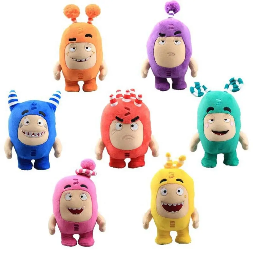 8pcs/Lot Oddbods Cartoon Plush Toys Stuffed Kids Toy Collection Kids Doll Christmas Birthday Gift Home Decoration 18 cm-24cm