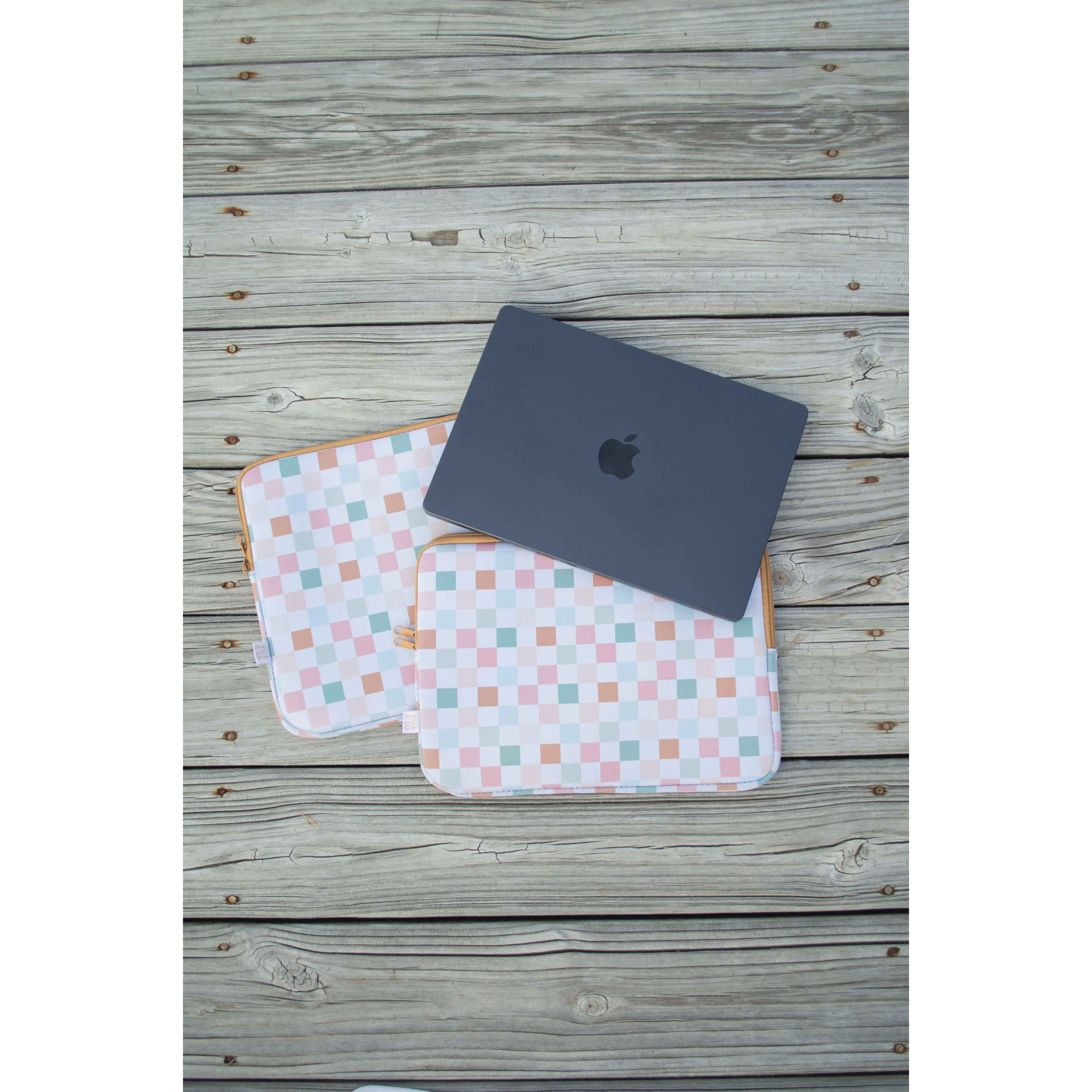 Pastel Checker Laptop Sleeves (13" & 15")