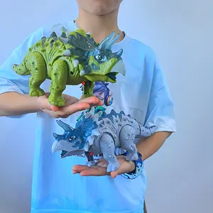 Electric Simulation Dinosaur Model, Walks, Sounds, Lights, Interactive Imaginative Toy Gift for Boys, No Battery Included, Mixed Colors
