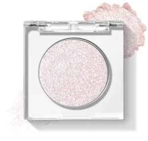 KYDA Single Glitter Eyeshadow, Pale Champagne Silver Eyeshadow, Lasting Blendable Shimmer Pearl Eyes Shadow, Sparkling Eyes Glitter, Soft Buildable Glossy Color, Wet Look Effect, Weaving Maid