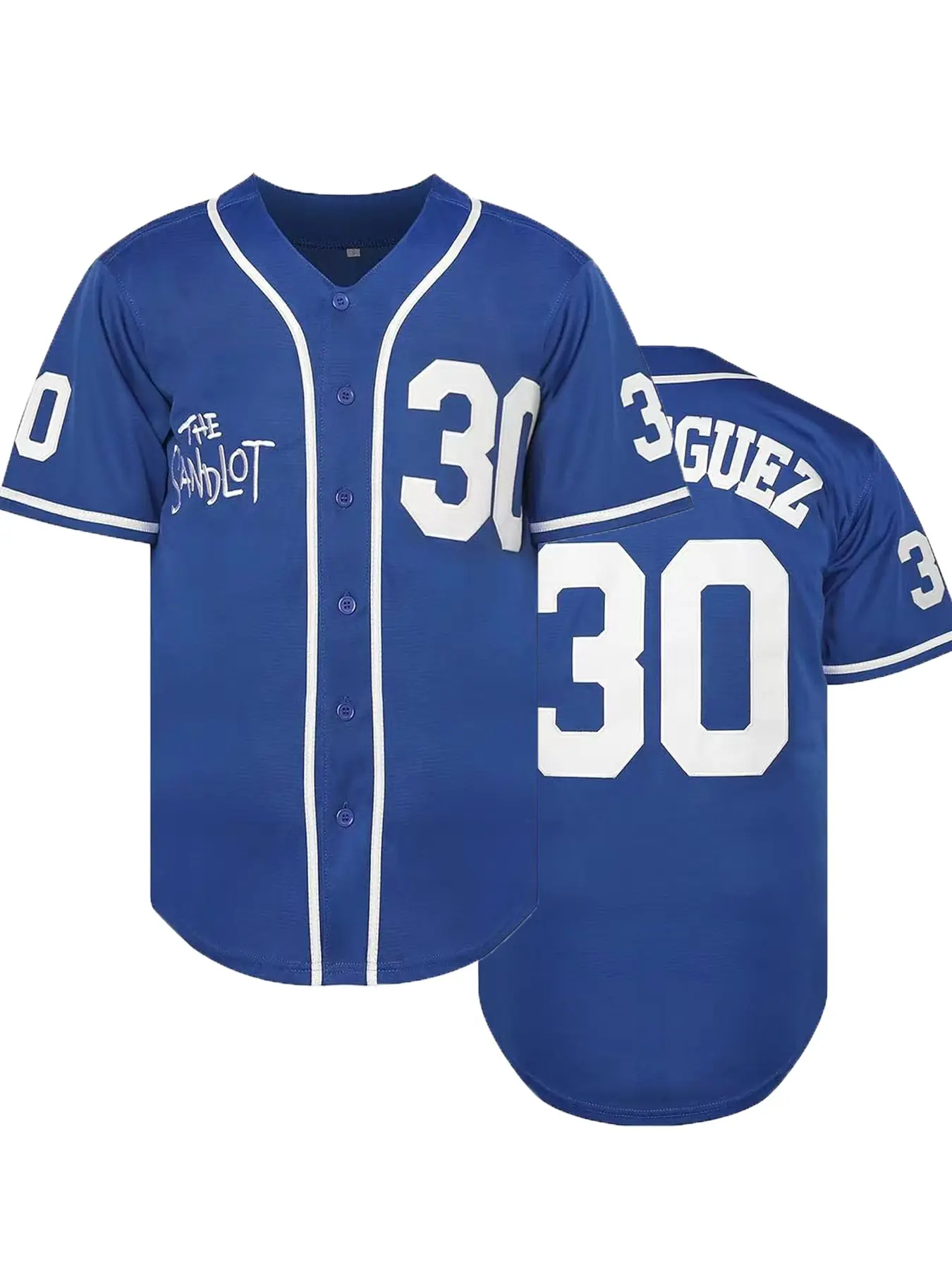 Plus Size The Sandlot Benny The Jet Rodriguez Michael Squints Palledorous Alan Yeah-Yeah McClennan Bel Air 3D Print Baseball Embroidery Sport Jersey