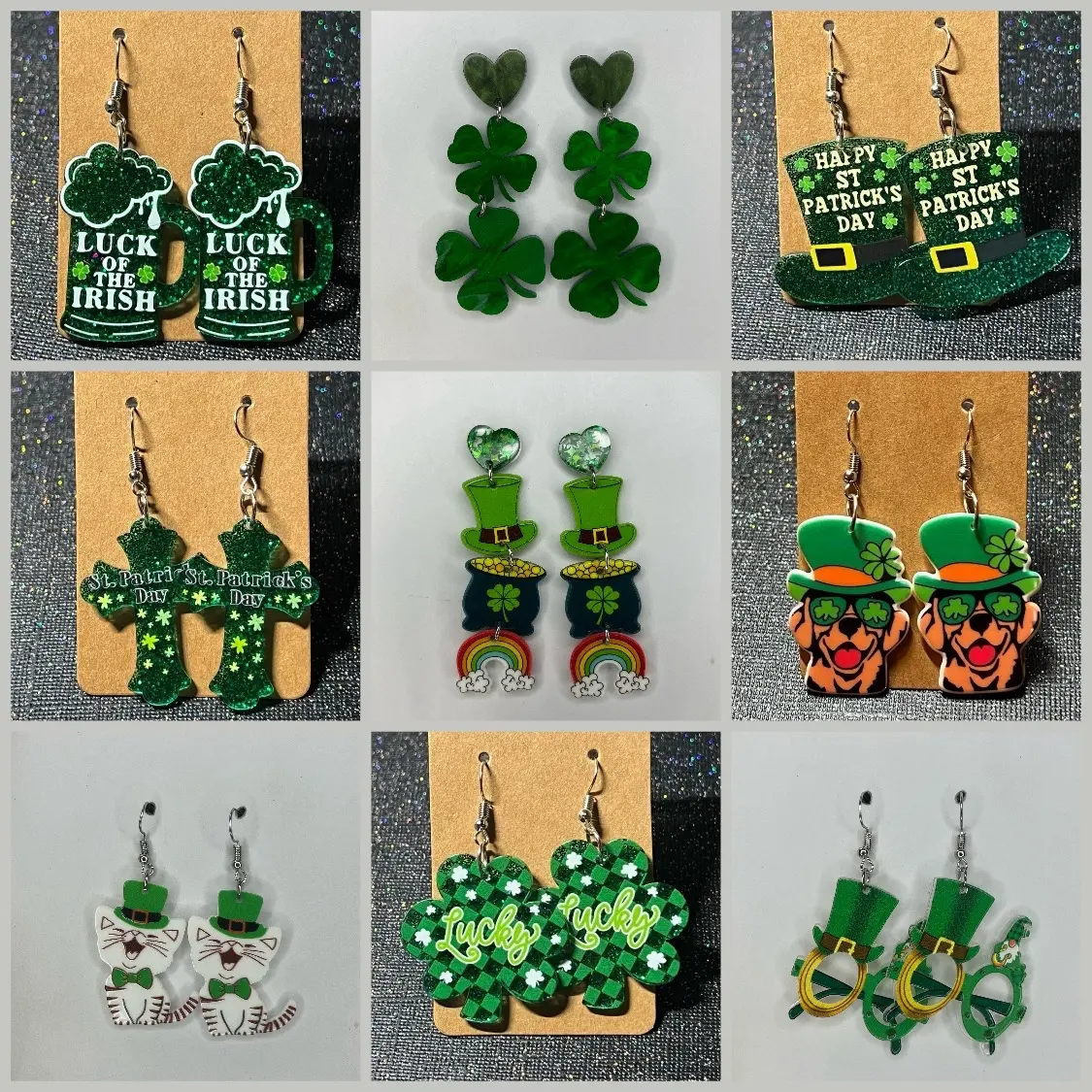 St Patrick’s earrings