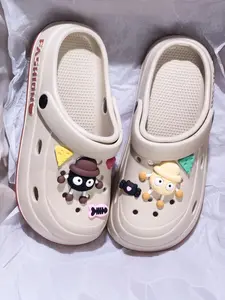 Women's Cute Cartoon Hole Shoes, Summer Fashion Casual Thick Sole Slippers, Open Toe Slippers, Outdoor Trendy Sandals, Indoor Non-Slip Slip-On Sneakers, Non Slip Eva