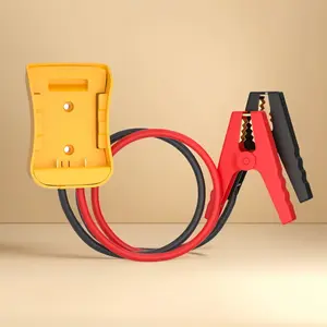 8AWG 2FT Silicone Jumper Cables for Car, Heavy-Duty Jump Starter Adapter Compatible with DE.Walt 20V Batteries, Alligator Clips for Jump Starting Vehicle or Tool Batteries