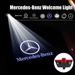 2pcs Car Emblem Courtesy Lamp Auto Door Welcome Light LED Projector for Mercedes Benz C-class W204 2008 2009 2010 2011 2012 2013 2014 C260 C300 W204 2010 2011 2012 2013 2014 C200 W204 2008 2009 2010 2011 C280 C230 W204 2008