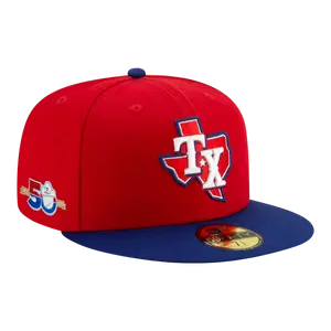 New Era 59Fifty Texas Rangers 50th Anniversary Alternate 3 Fitted Hat Red/Royal