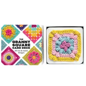 Granny Square Crochet Card Set - 50 Unique Designs, Beginner-Friendly Knitting & Crochet Guide, Perfect for Craft Enthusiasts, Best Christmas Gift for Mom