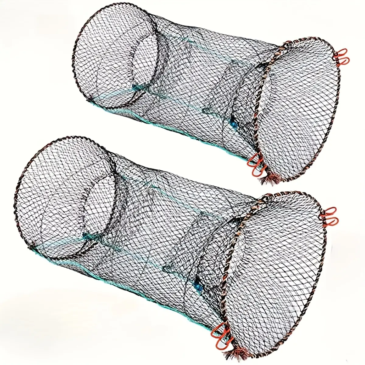 [Collapsible Fishing Trap] 2 Packs Collapsible Fishing Bait Trap| Crab Minnow Crawfish Lobster Shrimp Cast Net| Portable Folded Fishing Nets Accessories