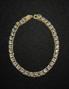 Gold Square Shaped Studded Chain - Item #: 007