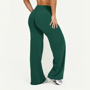 Straight Leg Pants Ultra Soft Butter Fabric Women Mid-Waist Yoga Pants Naked Feel Sports Leggings Pilates Running Sport Trousers Premium Quality