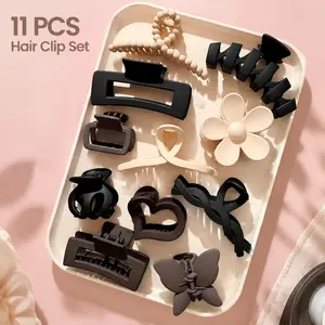11PCS Hair Clips for Women – Multi-Style Flower Claw Clips, Butterfly Clips, Non-Slip Hold, Perfect for Thick & Thin Hair, Daily Styling & Travel