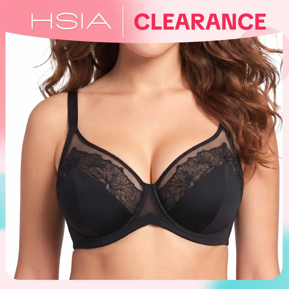 HSIA BloomStitch Floral Embroidery Underwire Bra 3/4 Cup Elegant Support Fit