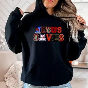 JESUS SAVES' COLLEGE LOGO HOODIE Hoodied Trendy Crewneck Sweatshirt Hoodied Warm Casual Hoodie Cotton Hoodies for All Comfy Cotton Hoodies