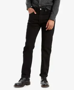 Levi's Men's 505 Regular Fit Straight Leg Jeans - Black Denim 31x30