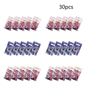 Kpop movie cartoon birthday party gift bags and wrapping sets of 30 in different styles, and party decoration sets.