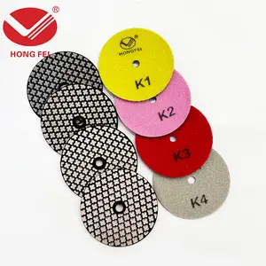 4PCS Set — 4-inch diamond dry polishing pad set; granite grinding discs; marble grinding discs; professional countertop polishing kit; four-stage dry polishing pads; tools; dry grinding discs; power tools; angle grinder discs; stone polishing