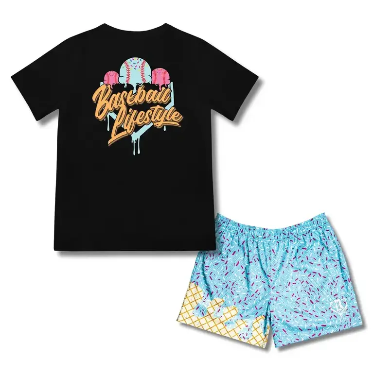 Baseball Lifestyle 101 - Ice Cream Set | Youth & Adult Tee & Mesh Shorts
