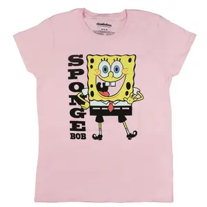 SpongeBob Squarepants T-Shirt Women's Hands On Hips Character Design Junior's Tee