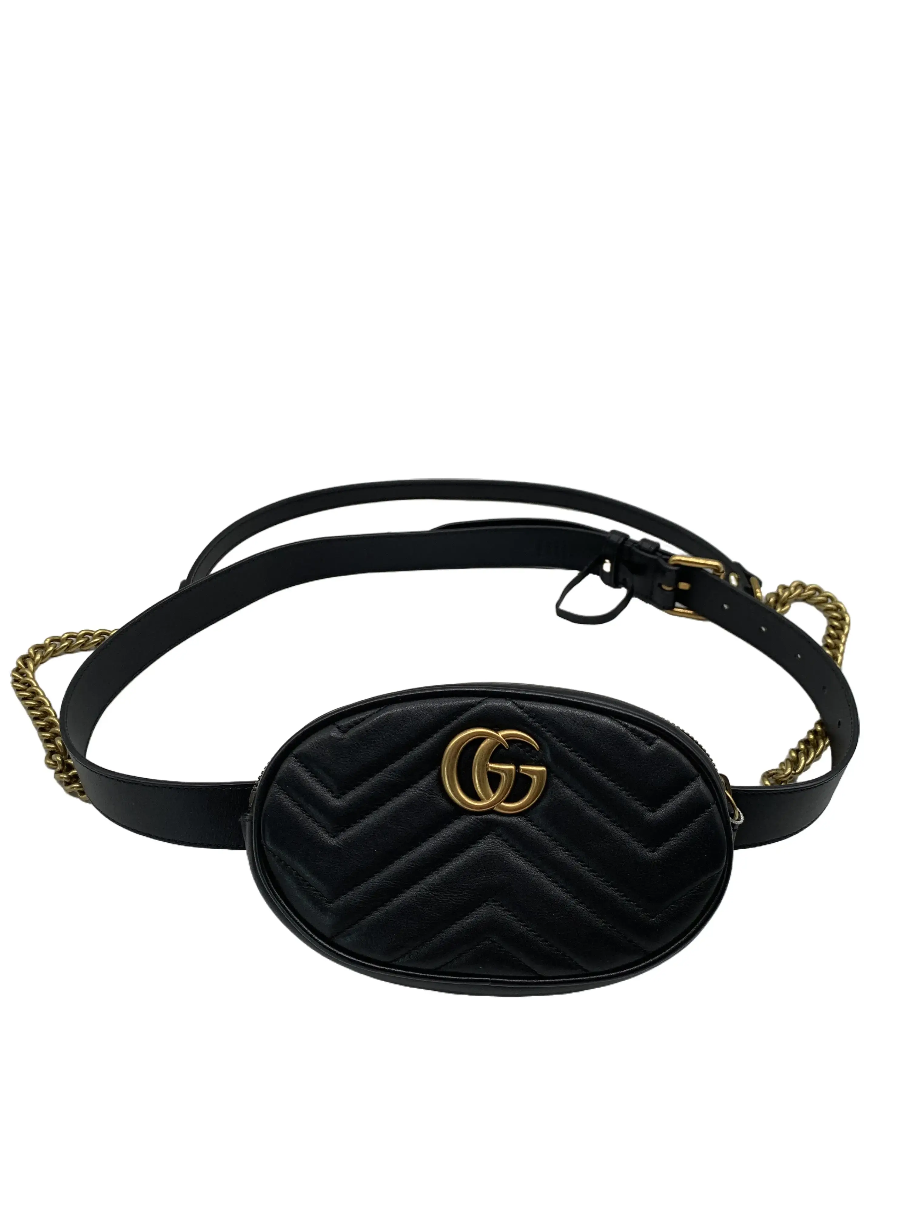 Pre-owned GUCCI GG Marmont Quilted Leather Belt Bag/EE06116512/6512