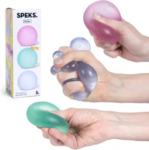 Speks Gump Stress Balls | Ultra Soft Squishy Fidget Toy for Adults & Teens | Stress Relief & Desk Toy (Tri-Color)