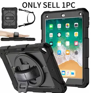 iPad 10.9inch/10.2inch/9.7inch Protective Case, Durable Shockproof 360° Rotating Stand, Shoulder Strap, Pen Holder, Tablet Cover