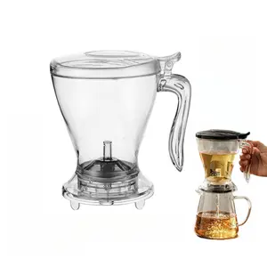 All-in-One Pour-Over for Coffee & Tea.No Paper Filter, Auto-Separates When Lifted.19.6oz  Capacity Serving Kitchenware with Stainless Steel Mesh.