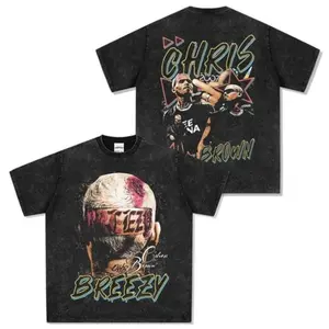 Limited CB Breezy Bowl XX Tour 2025 Washed T-shirt, Rap Hip Hop Tee Gift for Woman and Man Oversized, Layer-Friendly, Works in Any