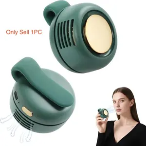 Portable Silent Mini Leafless Clip Fan, Three Speed Settings, Can Be Clipped on Shirt, Waist Clip Windmill Fan, Wearable Fan