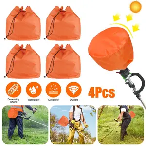 4Pcs Orange Engine Covers Waterproof Dustproof Cover Wrap For Weedeater Trimmer