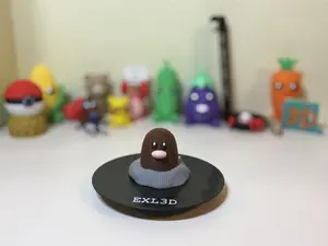 Faux Knit Mole Digger Figure — 3D Printed Cozy Desk Decor