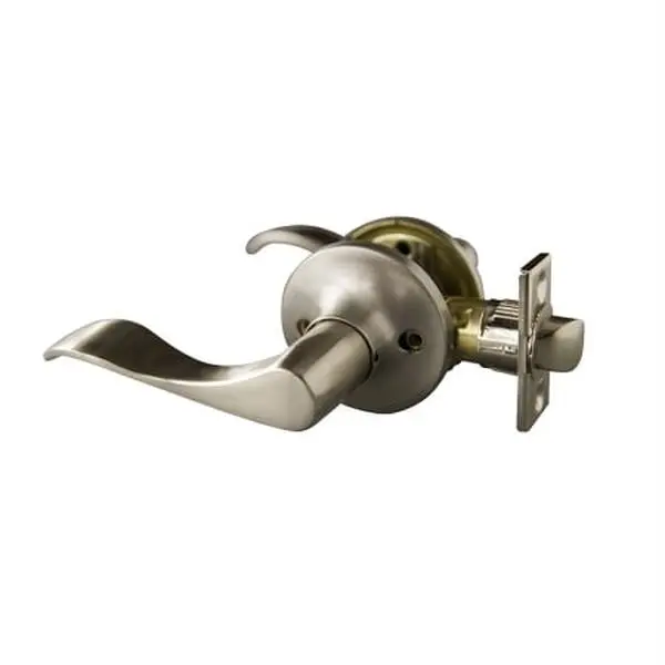 Stratford 6 Way Latch Passage Door Knob, Satin Nickel