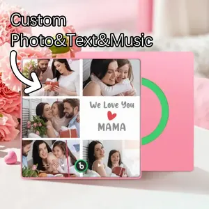 【Customization】Custom Music & Multi Photo Fridge Magnet with Frame Personalized Gift for Mom on Mother's Day