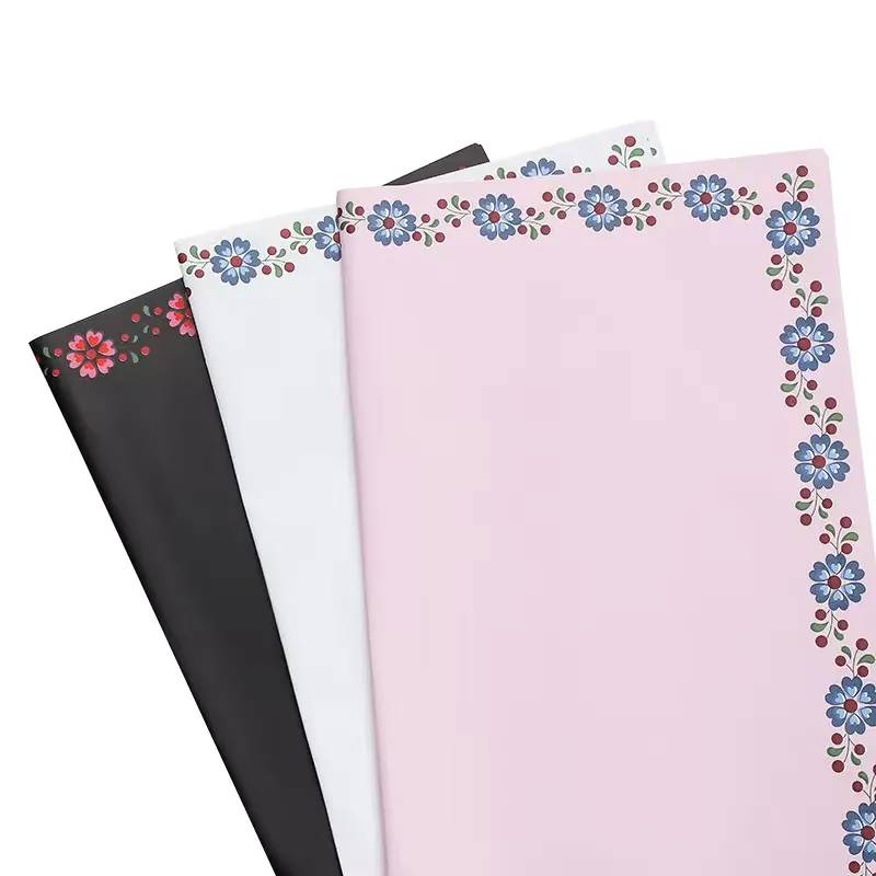 (20 Sheets) Six-Petal Flower Border Christmas Floral Packaging Paper, Bouquet Wrapping Paper for Flower Shops, Holiday Gift Wrap, Bouquet Wrapper, Elegant Packaging, Gift Wrapping Supplies
