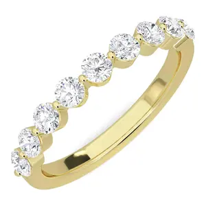 Vida Lab Diamonds 0.75 cttw Tanya Half EternityBand Ring, 14K