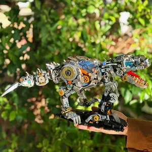 Mechanical Dinosaur Building Blocks Set, 1000+ Pieces Animal Dinosaurs Model Kit, Premium Abs Material, Perfect Gift for Boys