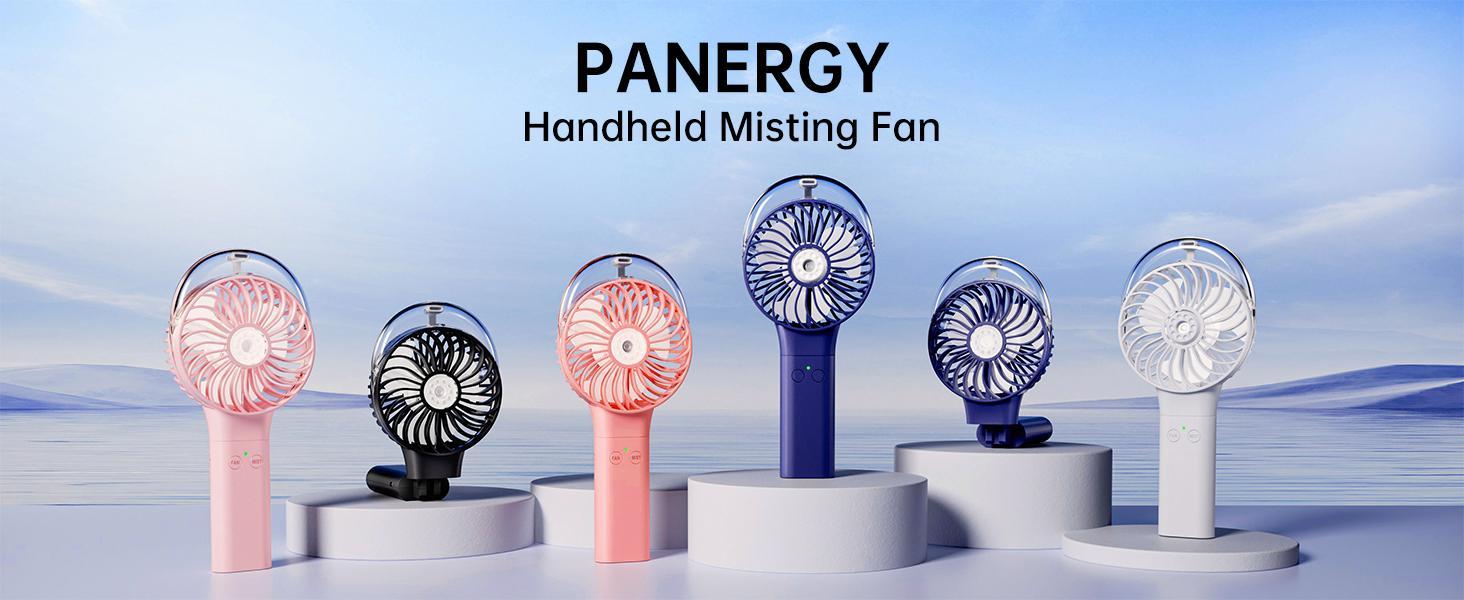Handheld Misting Fan, USB Rechargeable Mini Fan, 3-Speed Portable Foldable Fan For Travel Outdoors Hiking Camping Office Mobile Mother's Day Gifts