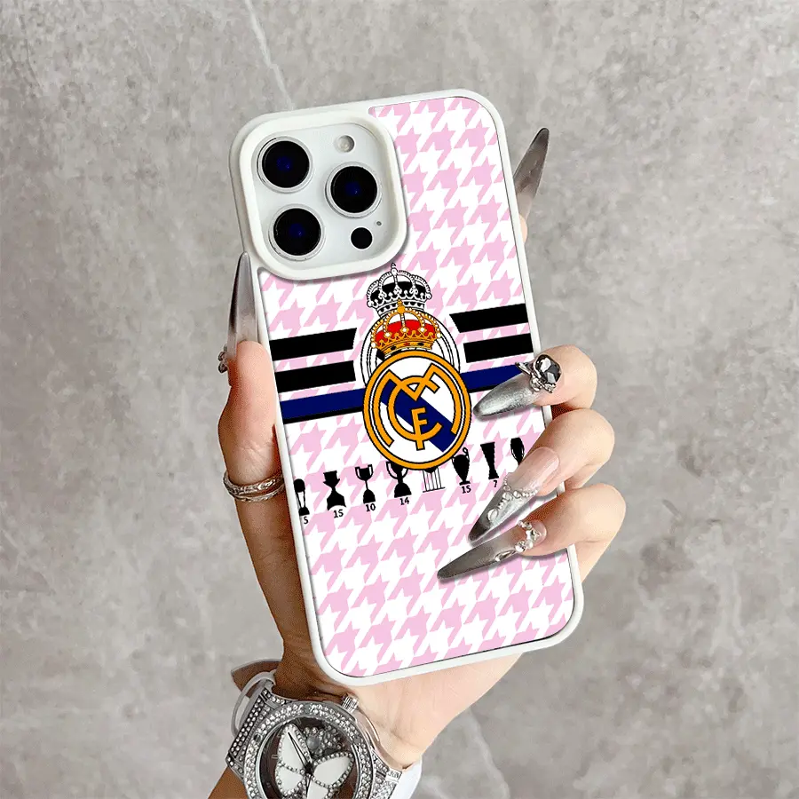Pink Houndstooth Magnetic Snap Case for iPhone 17/16 Pro Max 15 Pro 14 13 12 Mini 11 XR XS Plus SE Shockproof Slim Protective Cover