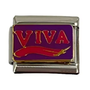 Italian Charm Link Charm viva 9mm Fashion Charm