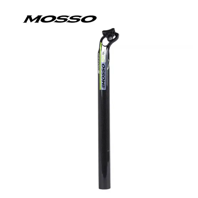 Mosso Semi-Carbon Mountain Bike Seat Post, Lightweight Shock-Absorbing Cycling Component for Adults, Unisex Standard Fit, Shock Absorb, Easy To Install, Durable Aluminum, Easy Clamp, Cycling Bike, Curved Shape, 1 Seatpost