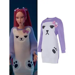 K-PopDemonHuntersMiraLilacBearPajamasCarnivalPartyPerformanceCostume