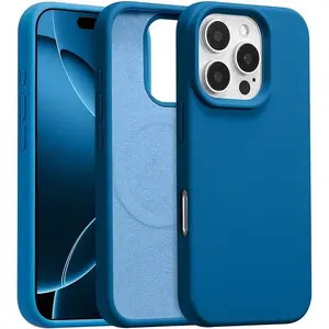 for iPhone 17 16 15 14 Plus 13 12 Pro Max Phone Case Silicone, Compatible with MagSafe, [Soft Anti-Scratch Microfiber Lining], Men Women Liquid Silicone Shockproof Protective Phone Cases for iPhone 17 Pro Max
