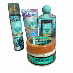 4-Pc Luxury Spa Escape Set, Tropical Coconut or Passionfruit Scented Self-Care Kit