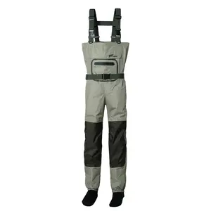 8 Fans Fishing Waders，Waterproof Breathable with 3-Layer for Men and Women，Lightweight Stockingfoot Waders for Fishing & Hunting
