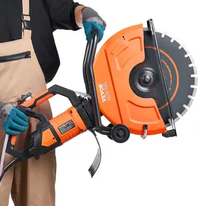 VEVOR Electric Concrete Saw 16 in 3200 W Motor with Wet Cutting Attachment Adjustable Depth 6 in for Stone Brick Reinforced Concrete