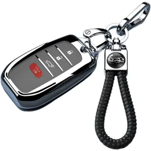 Key Fob Cover for Toyota 2026 2025 Camry and 2026-2023 Corolla Crown, 4-Button, Tpu, Black Blue Red Siver