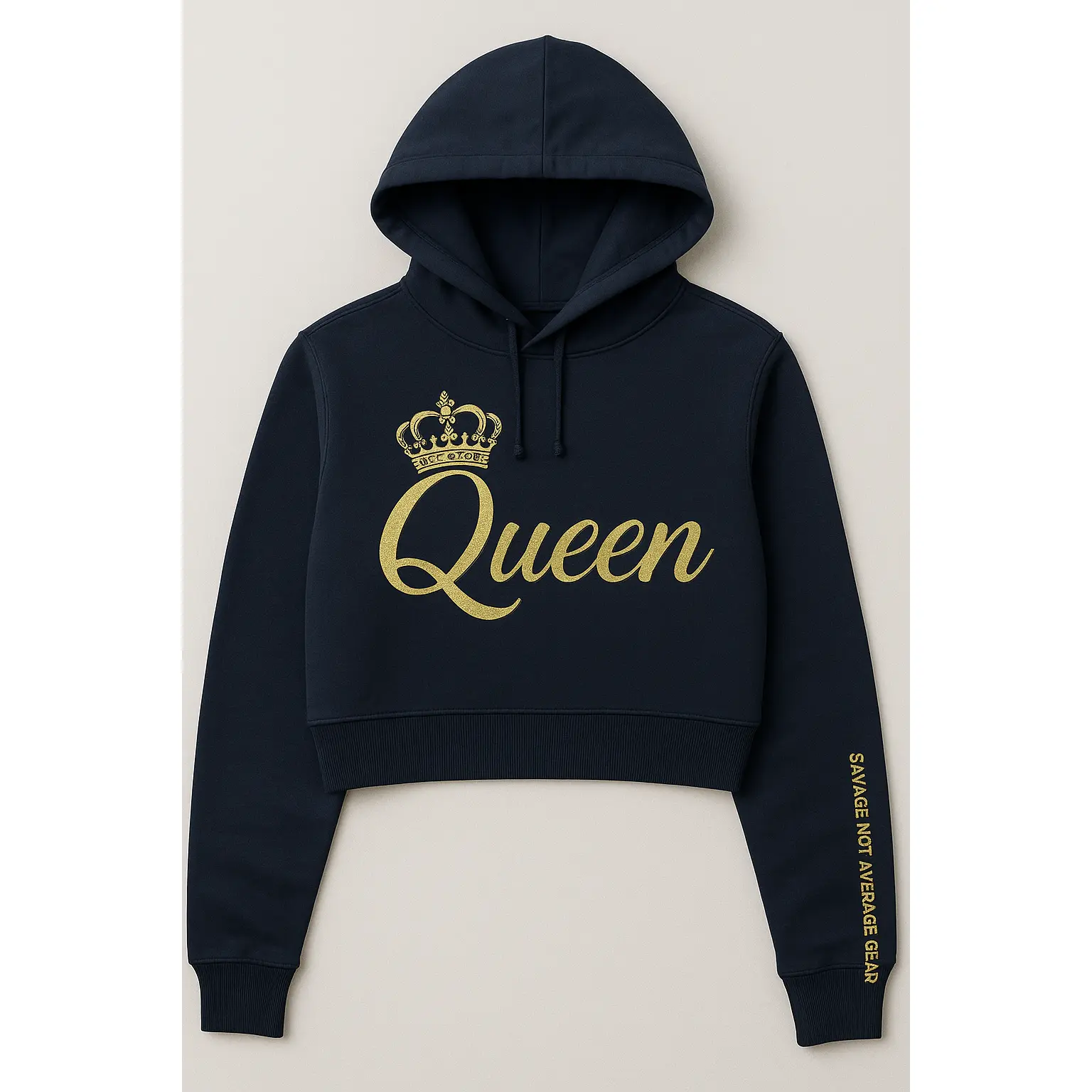 Queen Cropped Hoodie Fearless Femme Collection